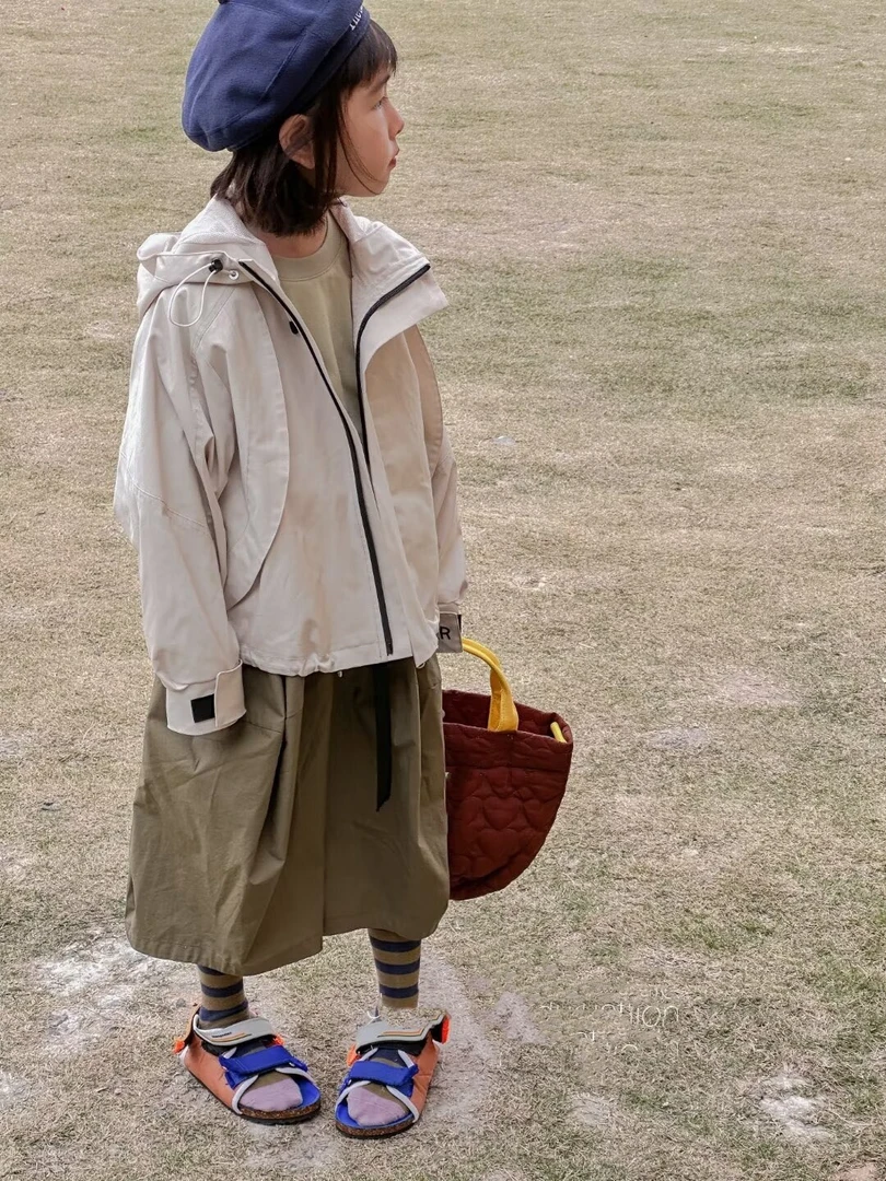 中大童潮童几9133男女童时尚百搭长袖冲锋衣儿童外套