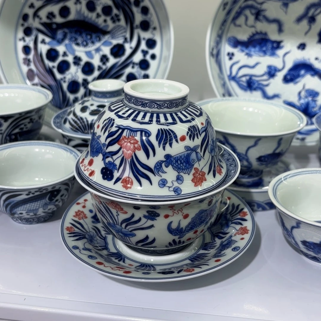 建***事景德镇陶瓷两件套