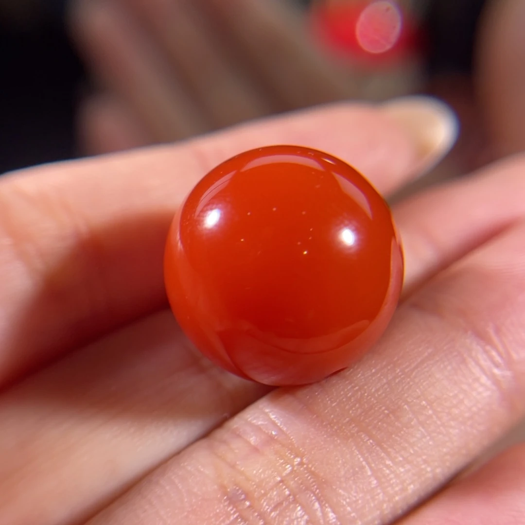 南红玛瑙未镶嵌圆珠18.3mm