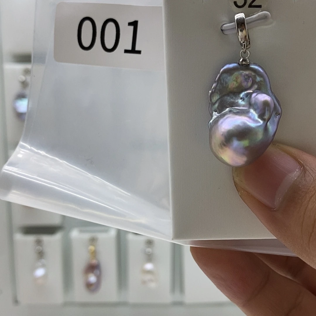 淡水珍珠巴洛克珍珠001合金