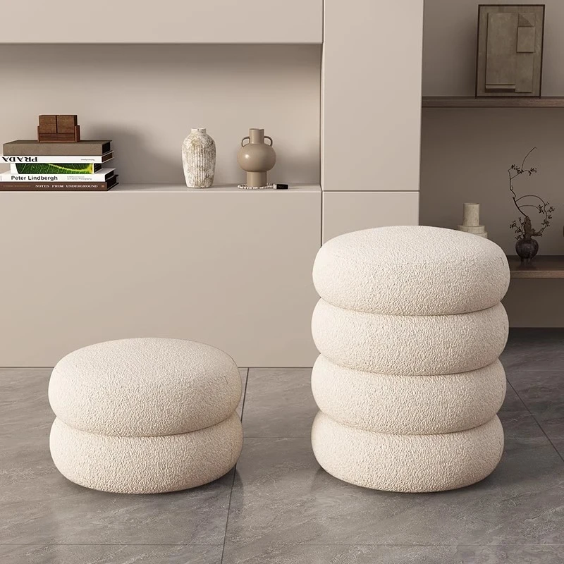 矮凳墩墩椅门口换鞋凳可坐网红简约圆凳轻奢板凳梳妆凳家用小凳子