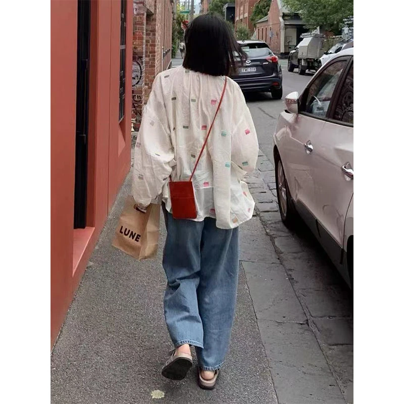 夏季新款修身显瘦设计感小众网红穿搭宽松衬衫上衣休闲简约长裤女