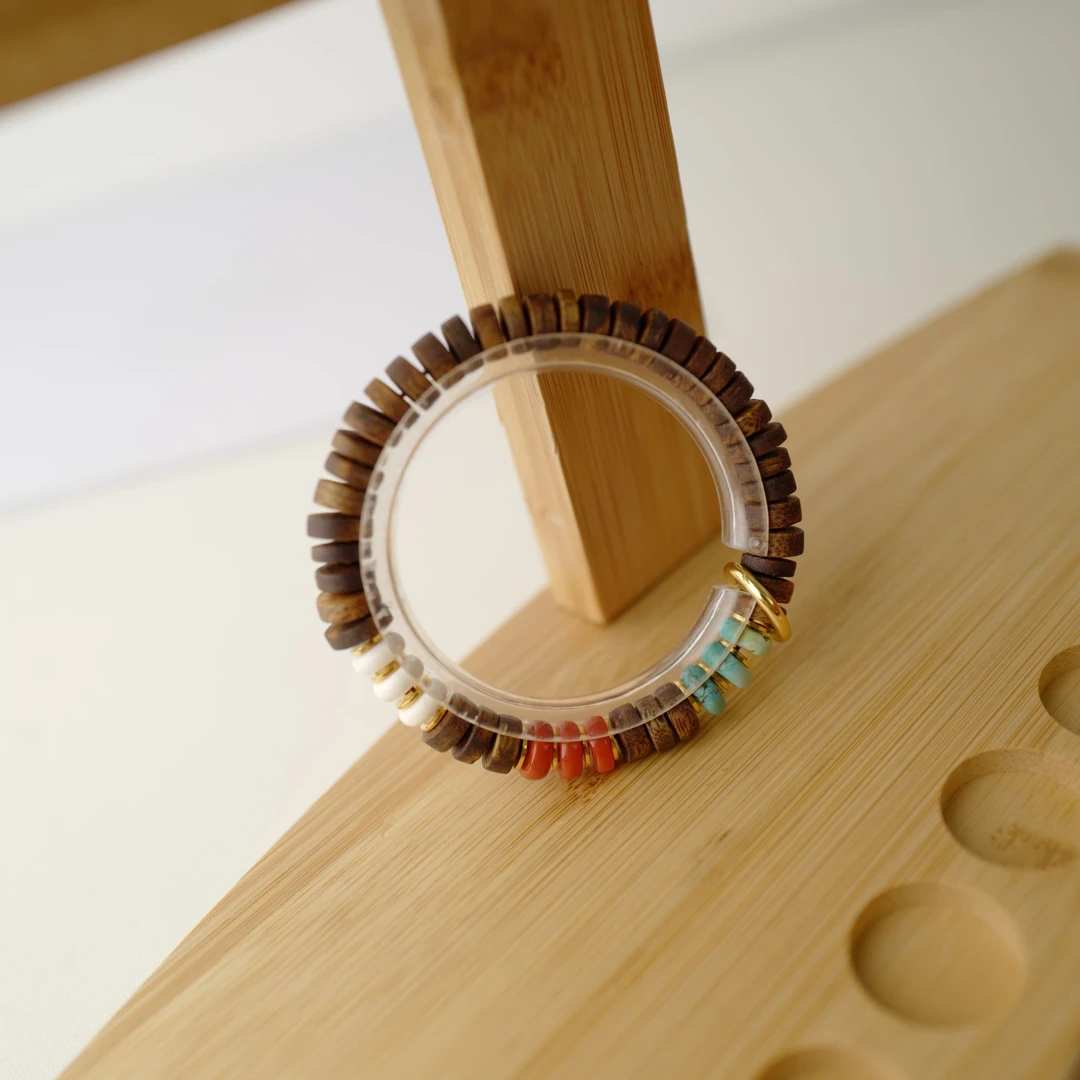 沉香【三财九运】奇楠沉香片片珠单圈手串 二 XK122801