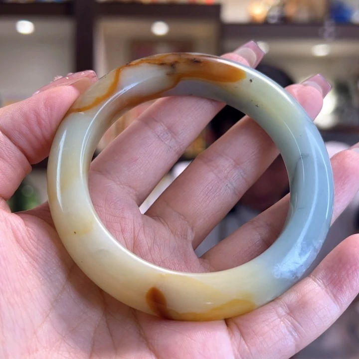 蛇纹石玉未镶嵌手镯口径60+