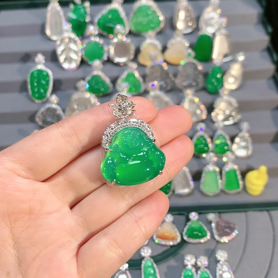 玛瑙/玉髓颈饰银S925镶嵌