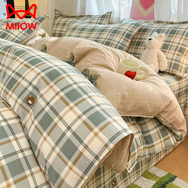 猫人卡通全棉床上四件套100纯棉2025新款宿舍卧室被套床单三件套4