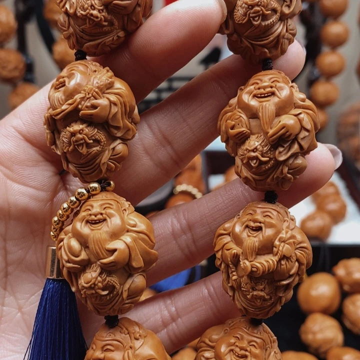 橄榄核手串/手链龙袍财神2.4