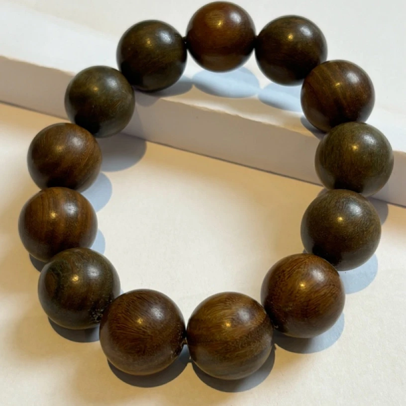 11178 精品绿檀圆珠18mm手串