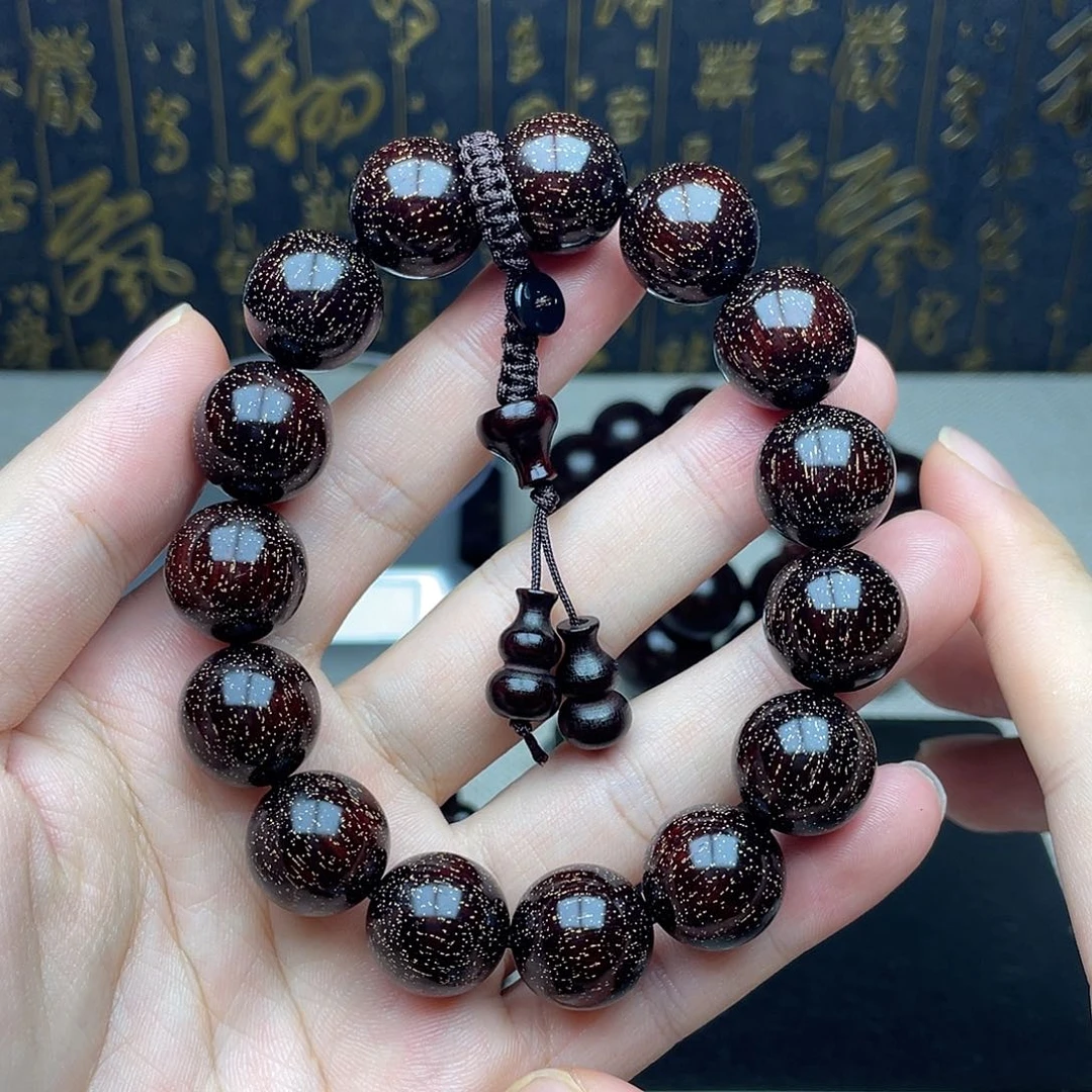 檀香紫檀（小叶紫檀）1.5 15颗 高油密爆满金星