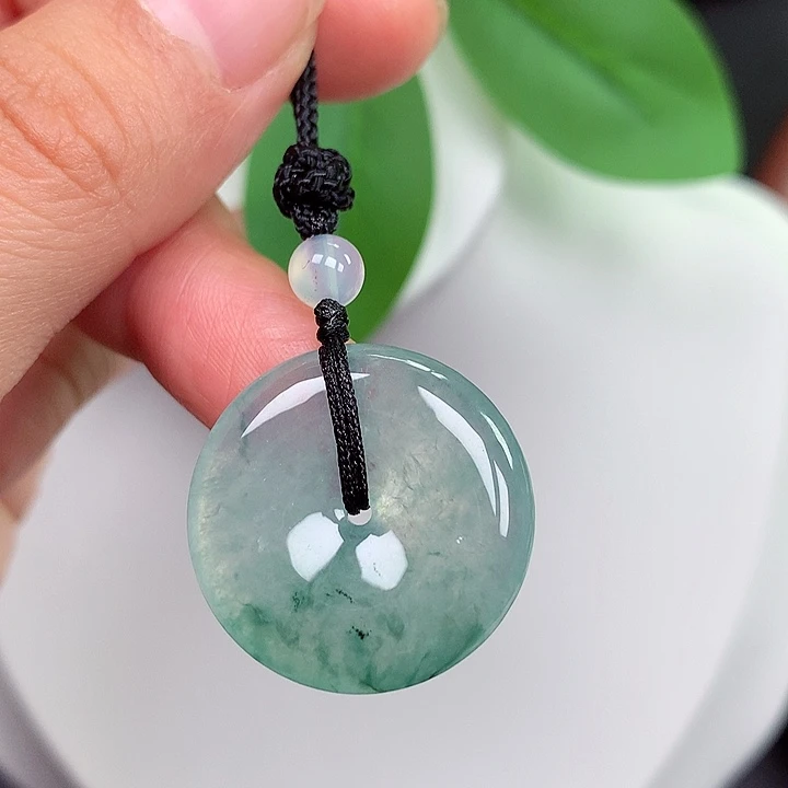 颈饰未镶嵌翡翠平安扣 23.6x4.7mm