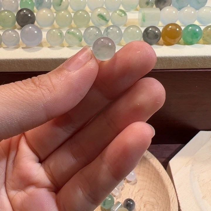 翡翠散珠天然缅甸翡翠A货8.4