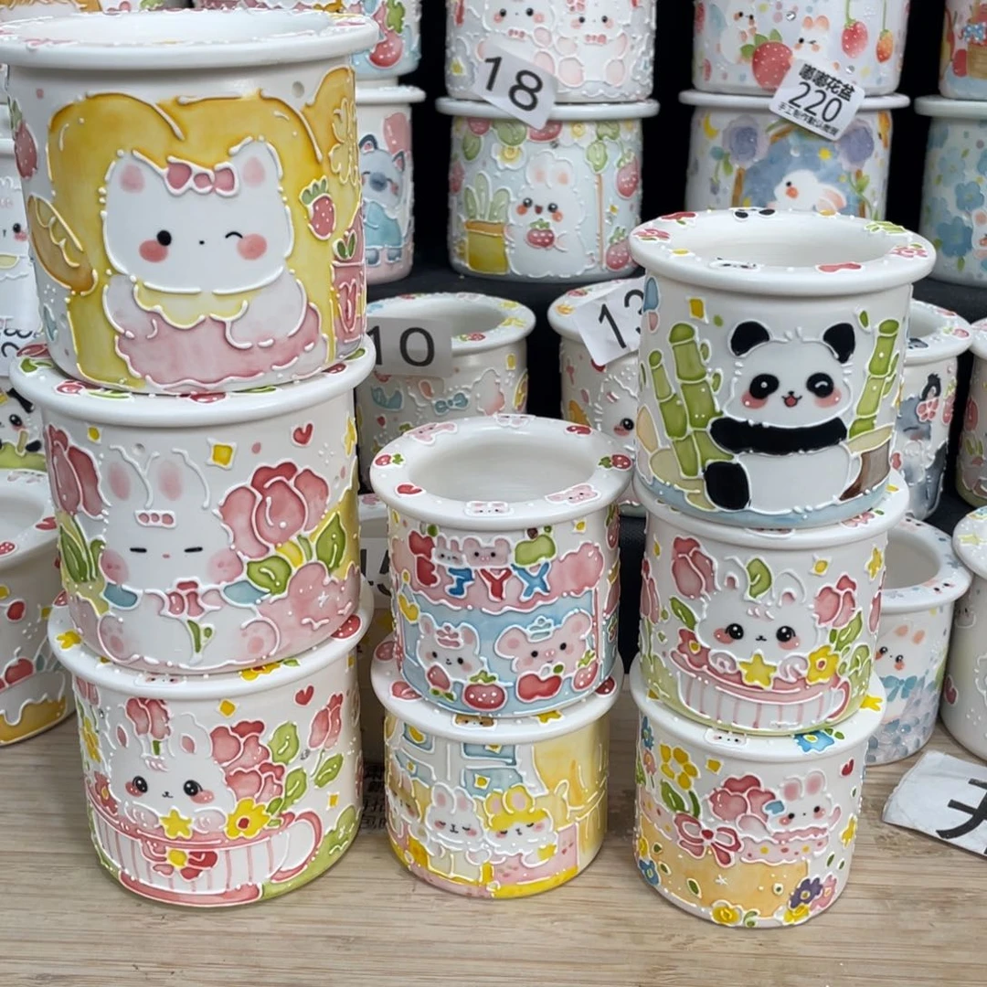 白泥花盆九*193 嘟嘟嘟嘟