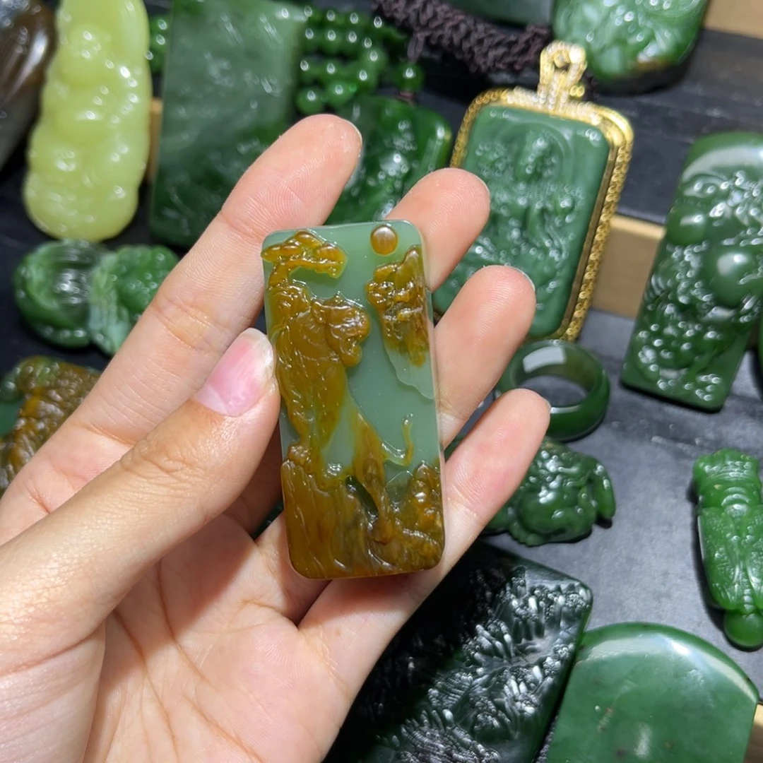 和田玉（碧玉）未镶嵌挂件