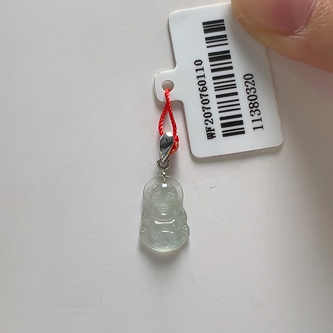 翡翠18K金镶嵌颈饰迷你佛公