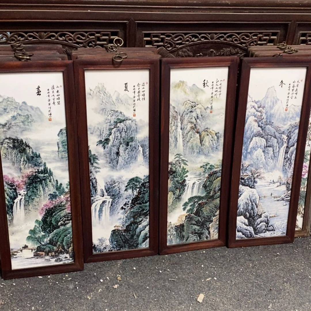 瓷53*21**景德镇瓷板画柴窑烧制