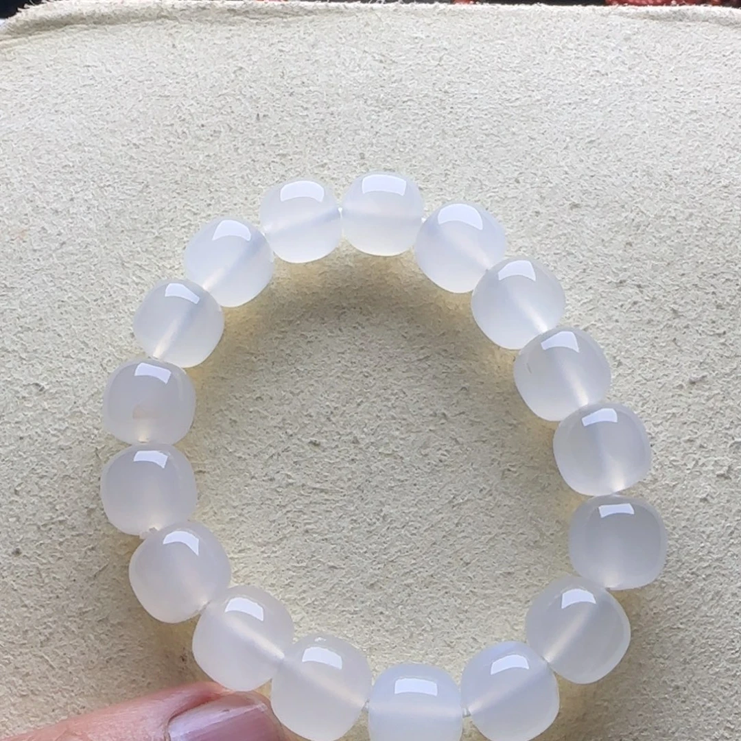 玛瑙/玉髓未镶嵌手链12mm荔枝冻老型