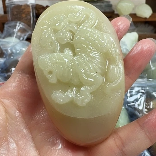阿***静砖雕石头手把件石头手把件
