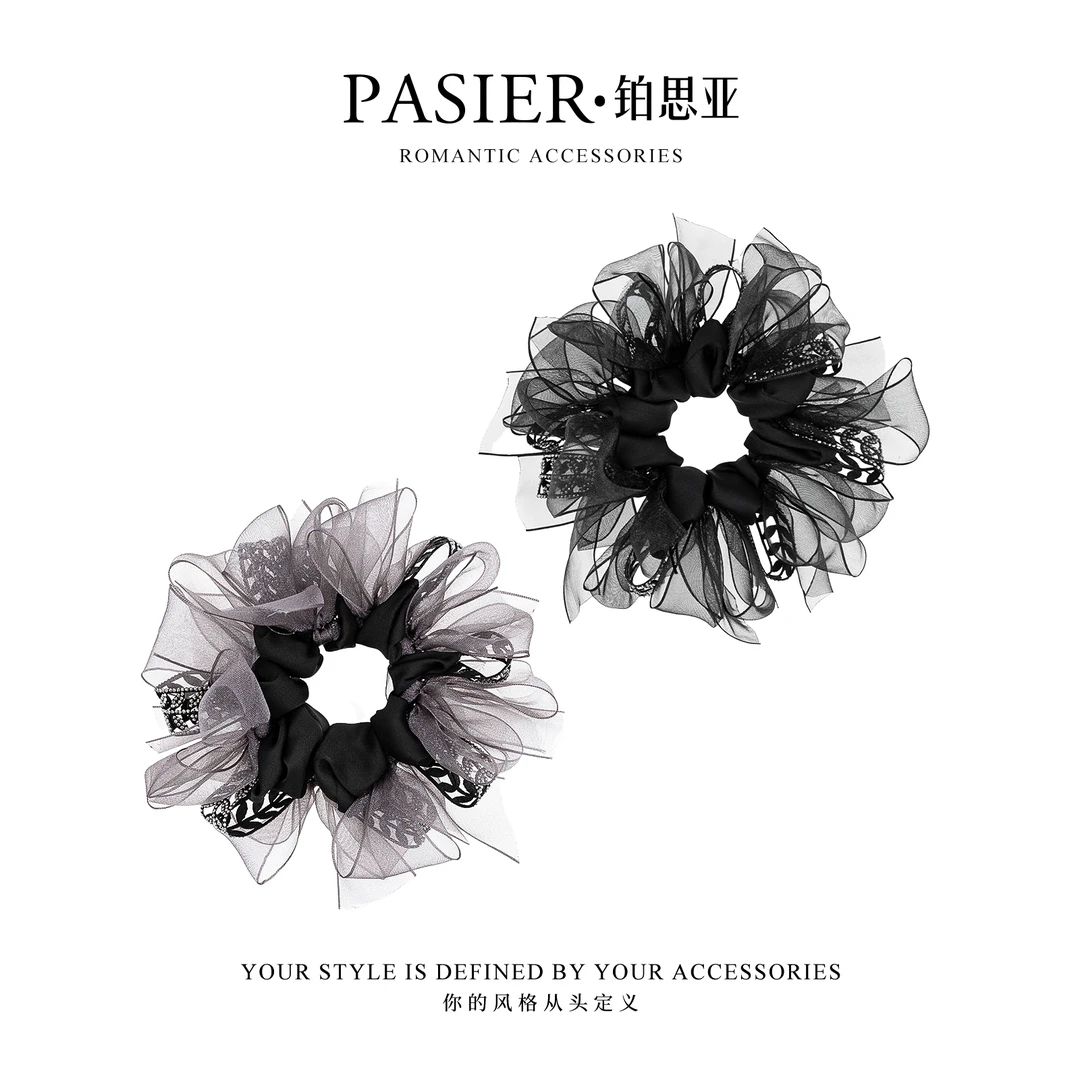 铂思亚 麦穗 8簇蝴蝶结优雅日常发圈  CC1778