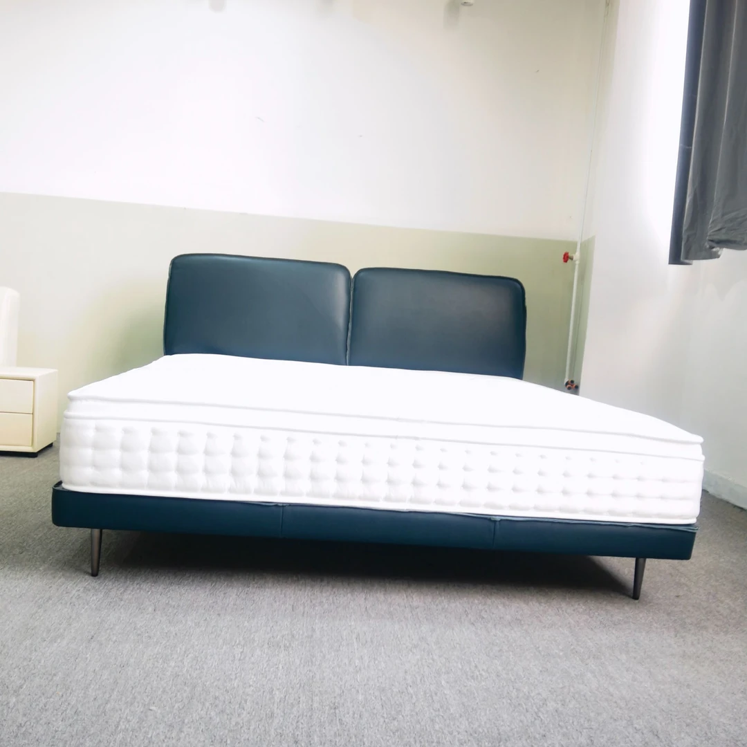 大黑牛全皮大气主卧室头层牛皮床轻奢家用意式极简主卧大床婚床