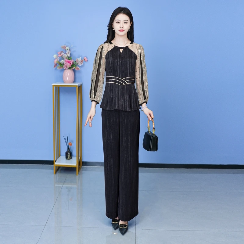 轻奢高级感春季新款套装裤两件套时尚优雅减龄洋气套装