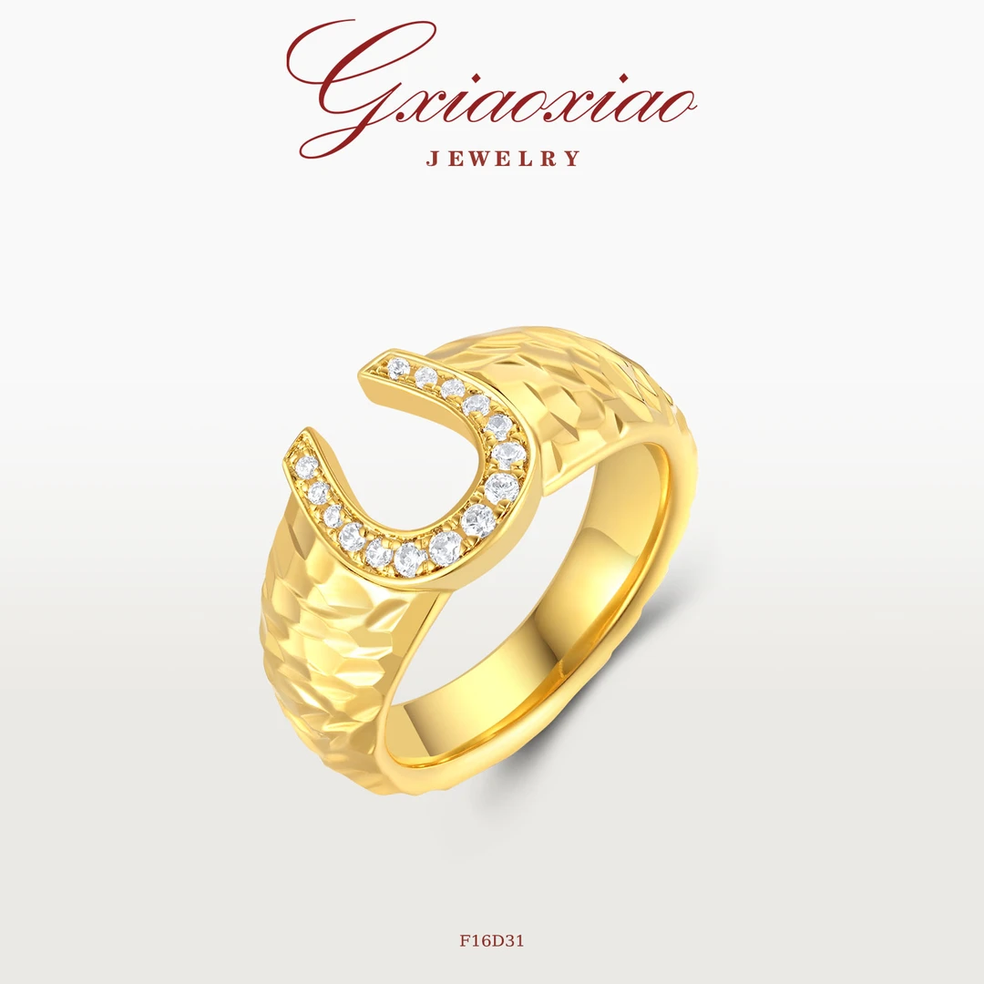 G XIAOXIAO 镀K金 轻奢气质复古简约戒指 F16D31