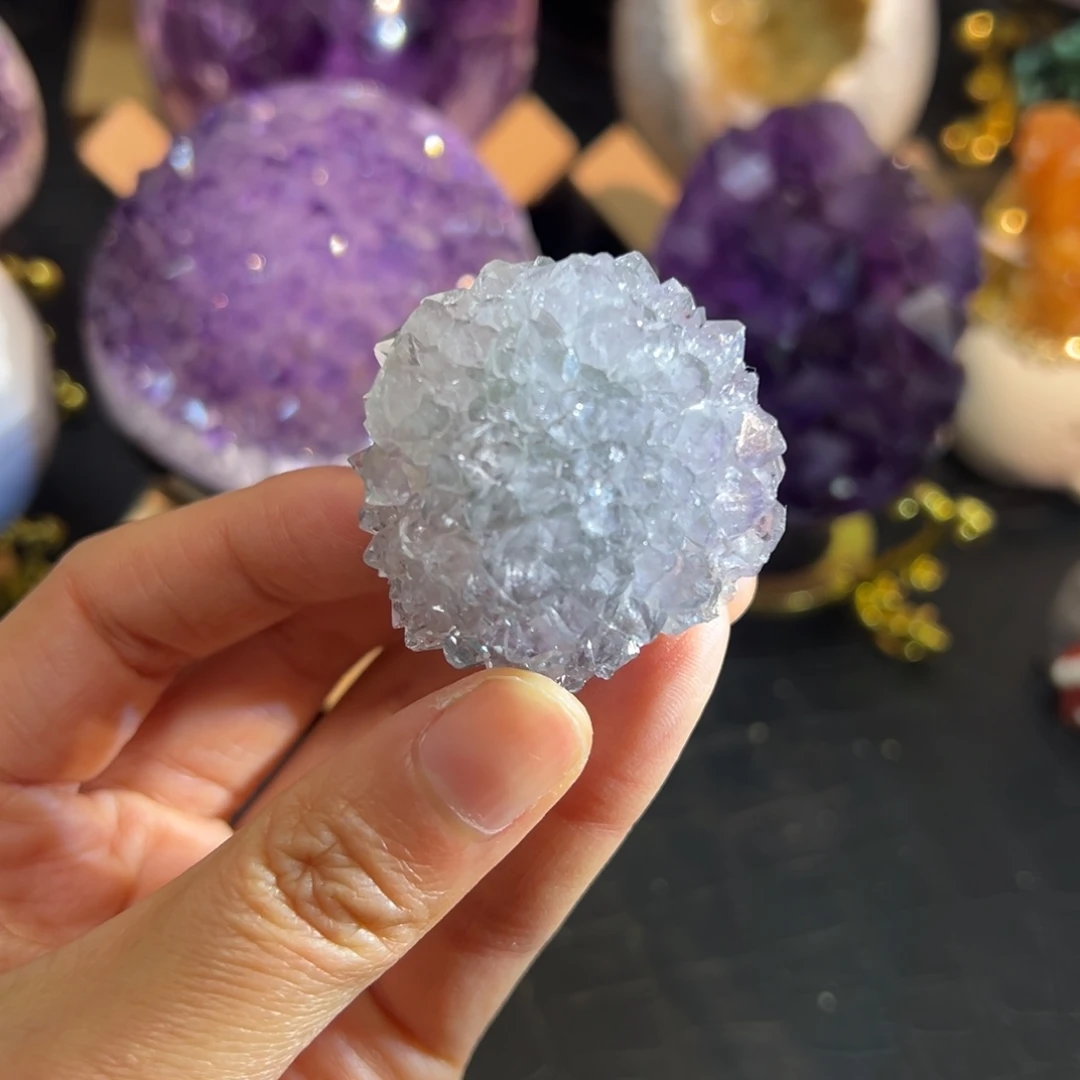 紫晶未镶嵌珠宝半成品31白水晶