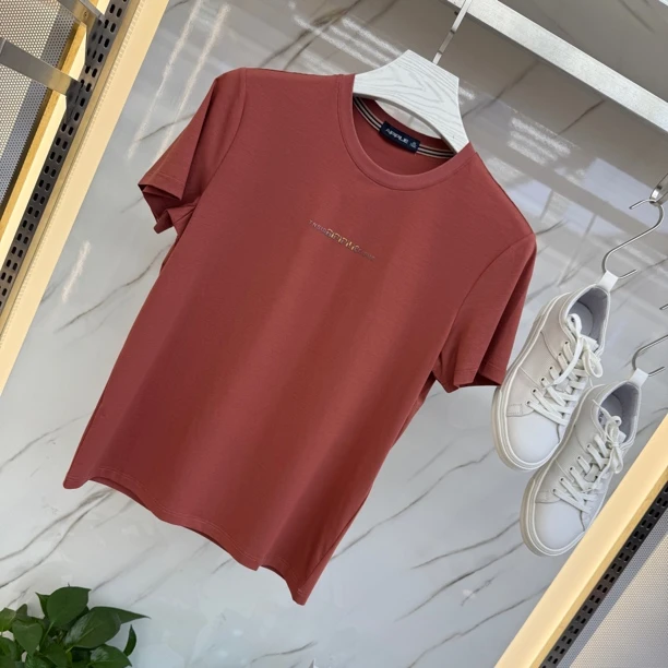 男士高档T恤4-6255夏季圆领休闲时尚轻奢百搭短袖T恤