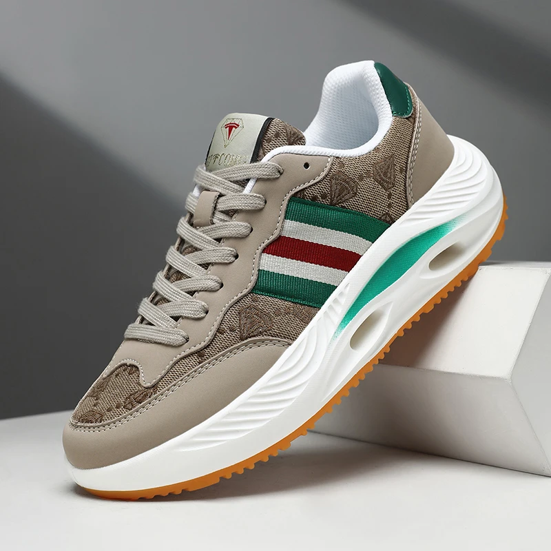 复古透气固特异男士时尚休闲鞋增高潮流跑步厚底百搭夏季韩版男鞋