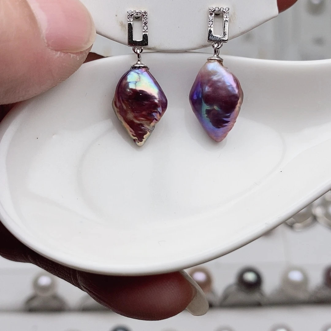 银S925镶嵌淡水珍珠颈饰004