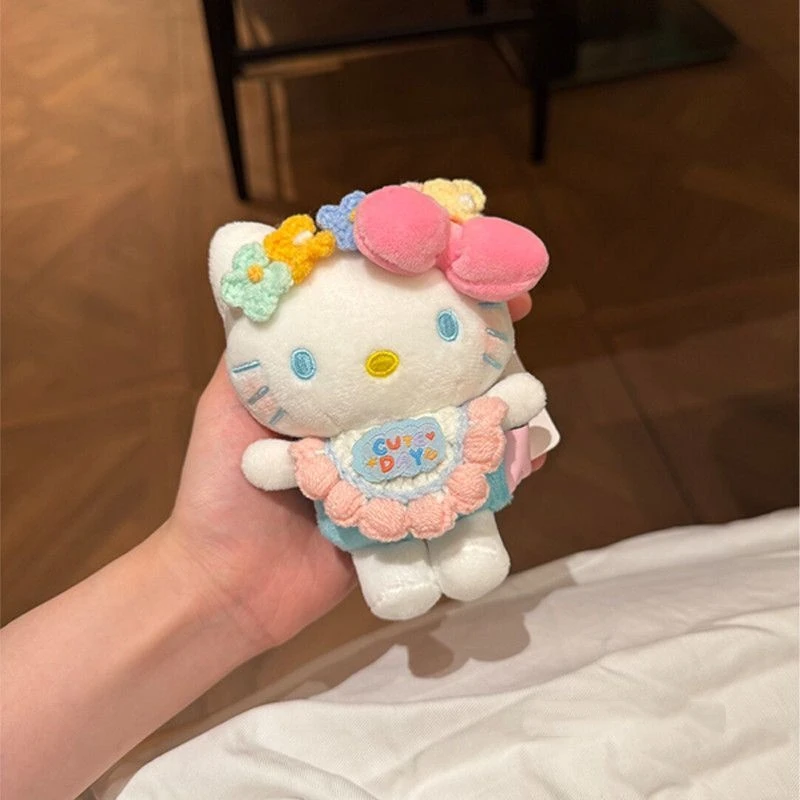 夏日针织花环kt挂件毛绒公仔包包挂饰可爱玩偶钥匙扣创意礼物