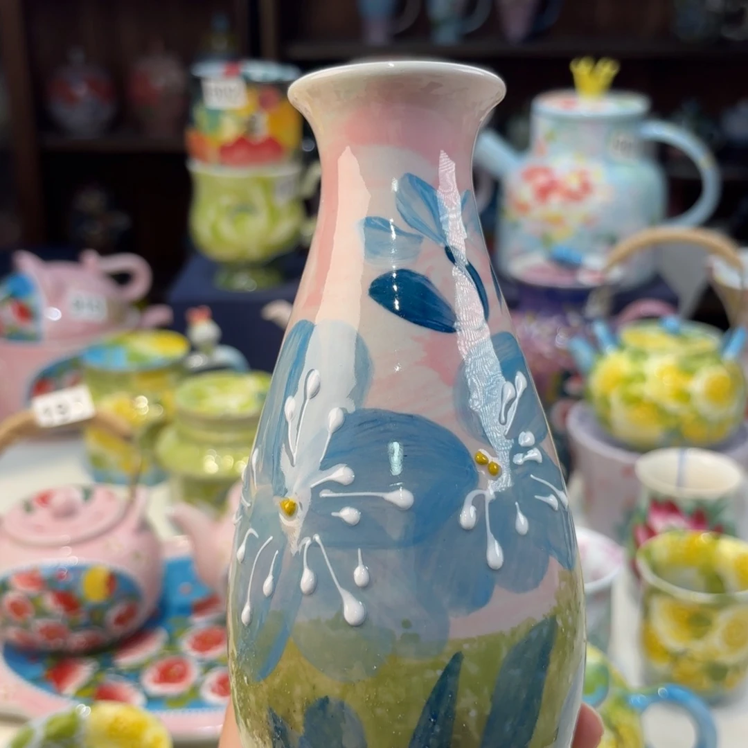 景德镇手绘高温釉下彩陶瓷茶具