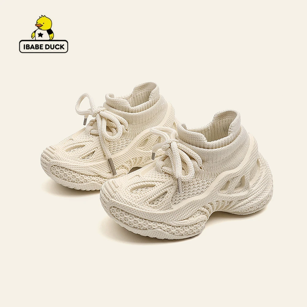 ibabe Duck/芽宝小黄鸭2025秋季新款中小童袜子鞋软底鞋防滑鞋