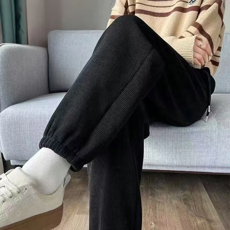 2100剪标休闲裤子外穿宽松加绒裤