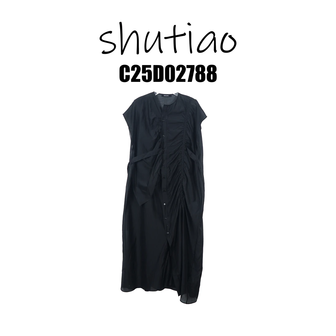 【SHUTIAO】2025夏季：新款小众设计款罩衫C25D02788