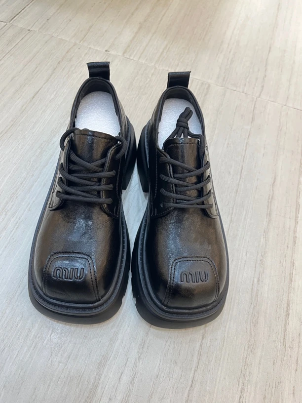 乐福鞋休闲百搭黑色真皮软底