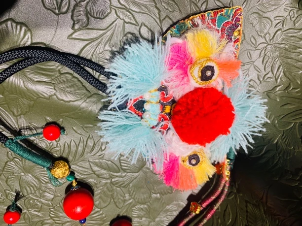 纯手工虎头多用项圈古风中国风民族风绣花斜跨国潮