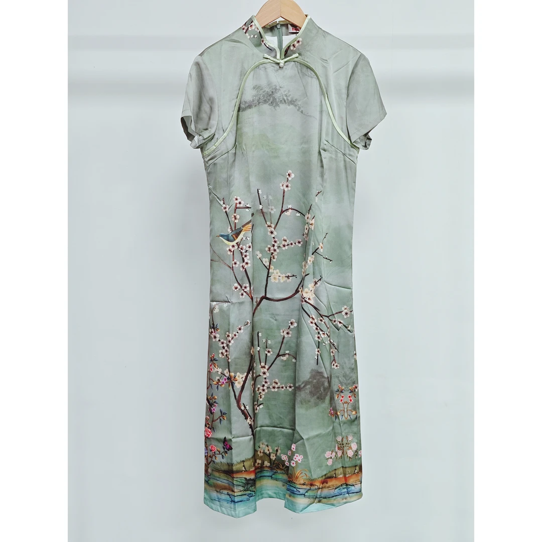 新中式国风旗袍连衣裙夏季中长款日常80207