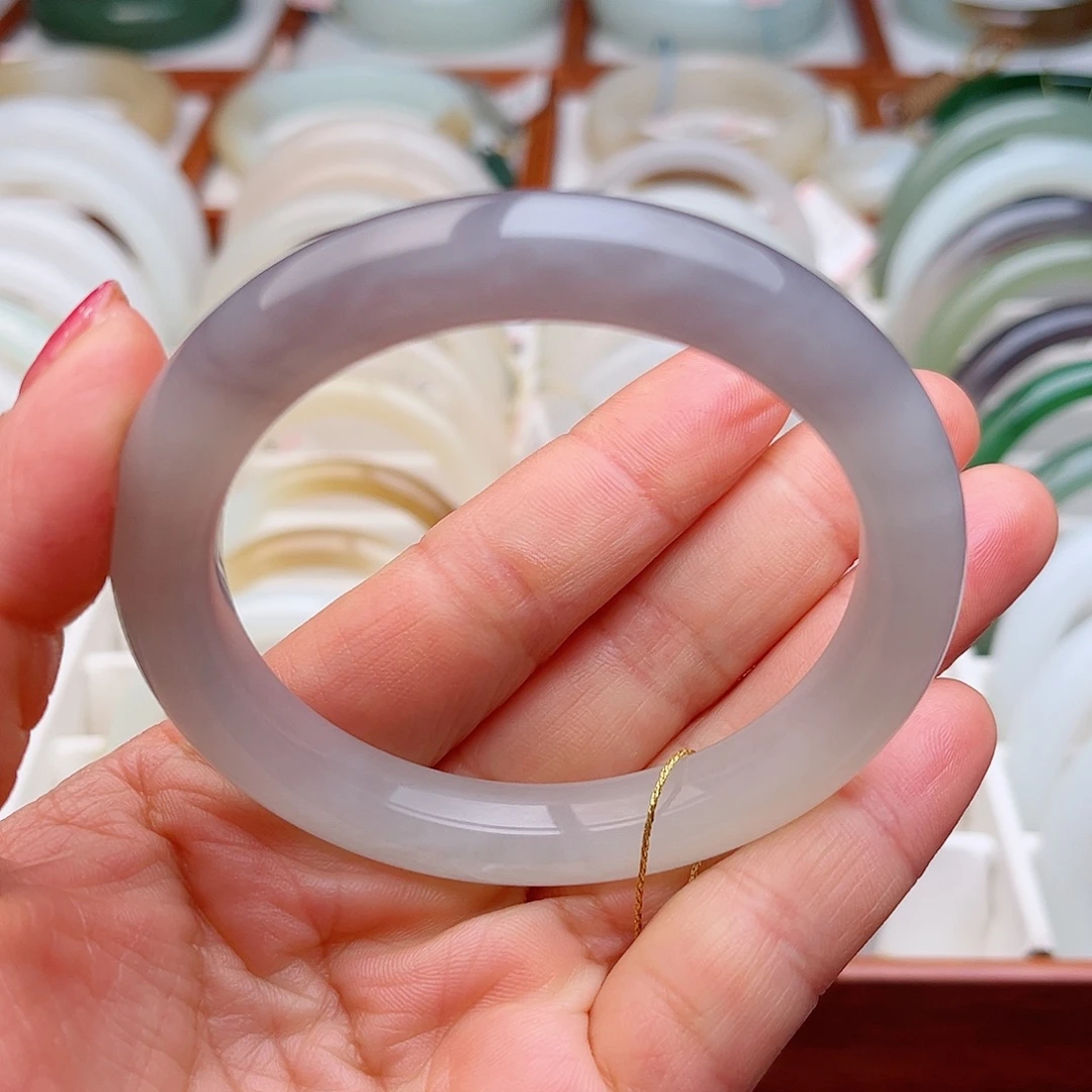 和田玉未镶嵌手镯55.5