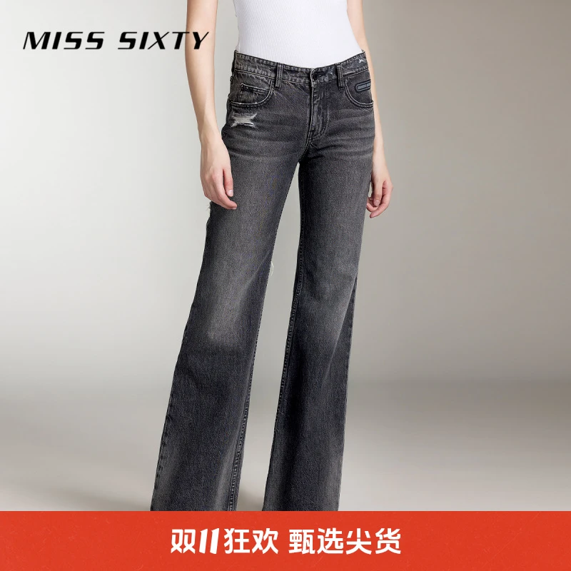 【陈嘉尔专属】【进口牛仔面料】Miss Sixty牛仔裤女性感复古直筒1247