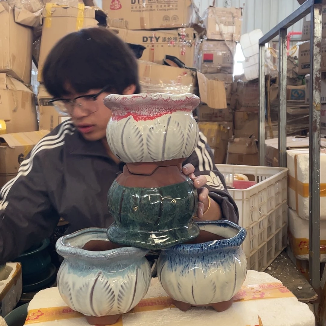 红陶宜兴紫砂花盆