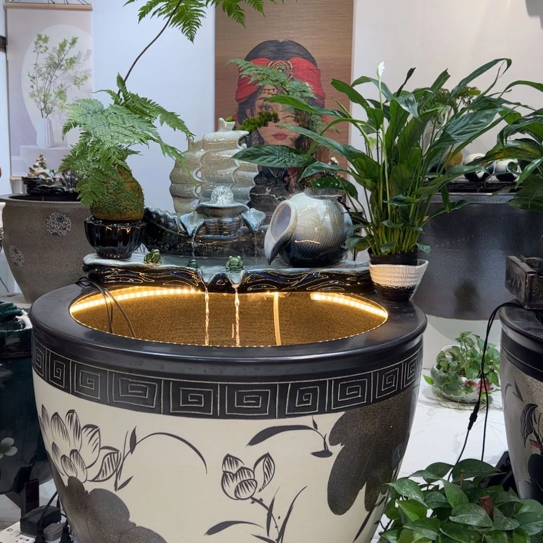 陶瓷景德镇陶瓷流水摆件