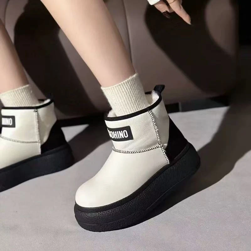 现货D1｜真皮全毛羊里垫松糕雪地靴女｜标准尺码｜728-2