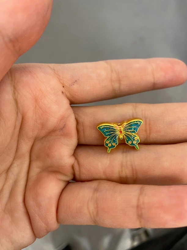 足金999烧蓝转运珠