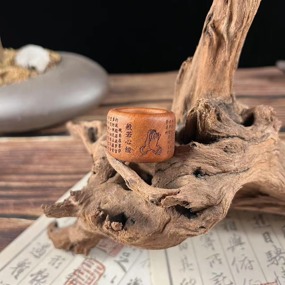 印度老山檀香 心经 扳指