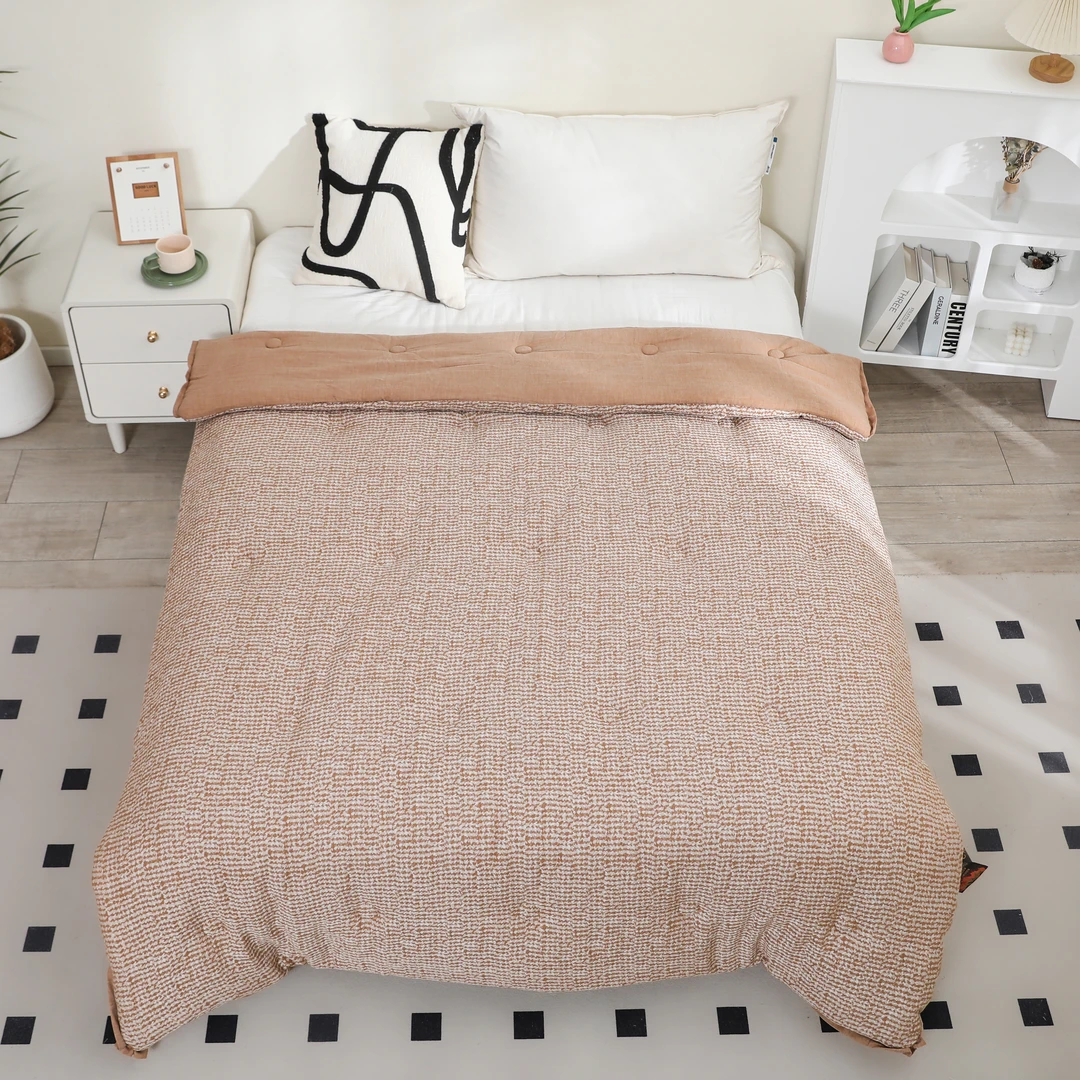 【哇塞冬被-卡其】纯棉超柔纱秋冬被200*230cm