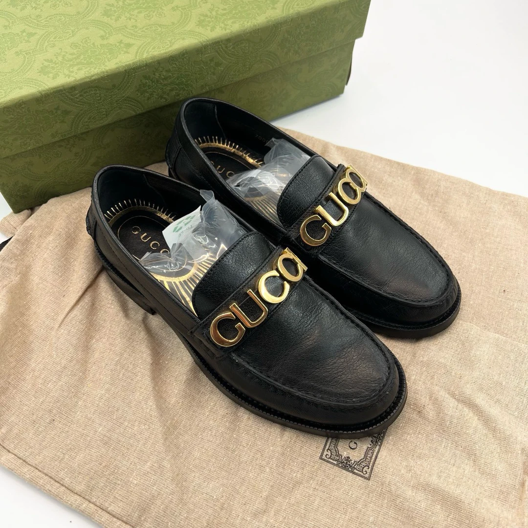 95新 GUCCI/古驰 古驰/36码/古驰黑色乐福鞋/95新/TT0218