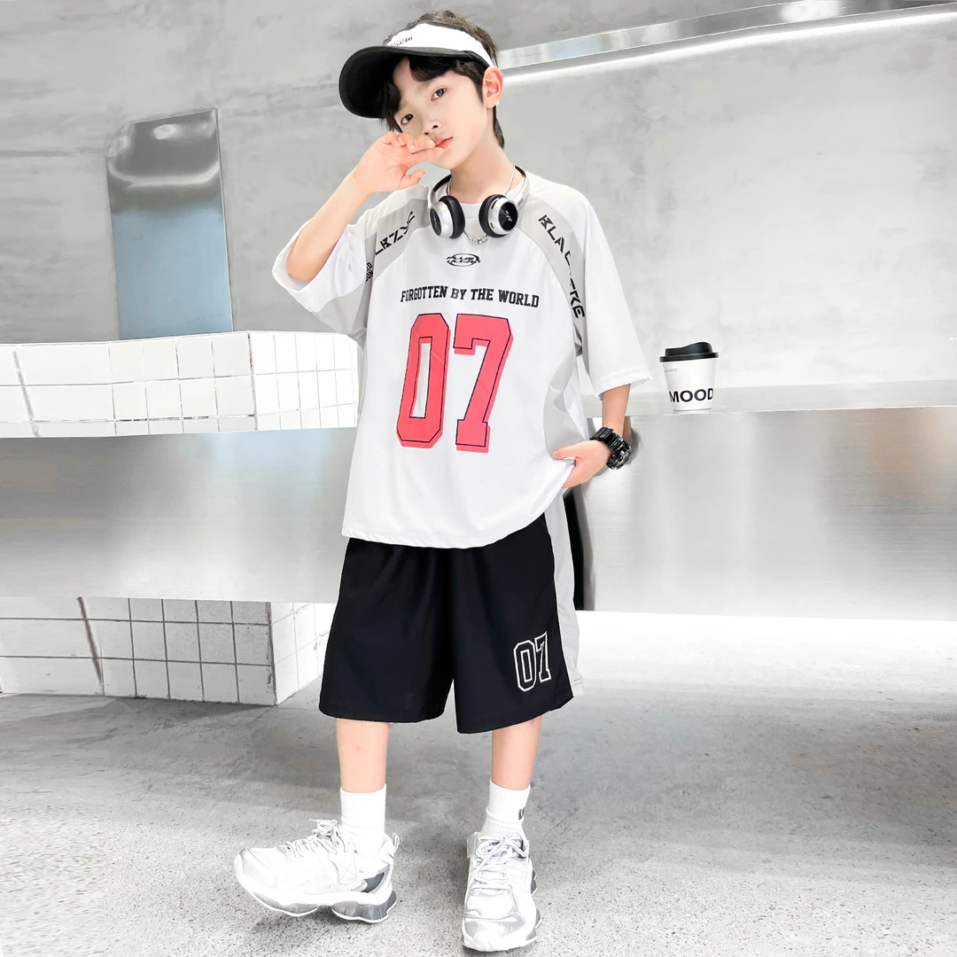 儿童夏季短袖套装2025新款休闲儿童运动网红套装【HM】B5325