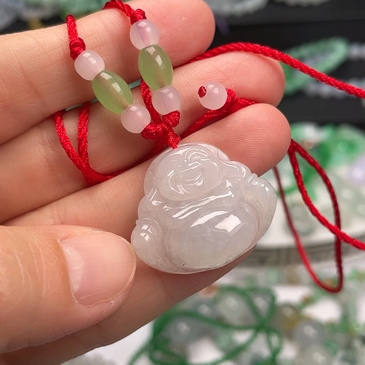 翡翠未镶嵌手链小佛
