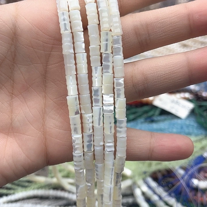 未镶嵌玛瑙/玉髓珠宝半成品一条5/8mm左右白蝶贝竹节