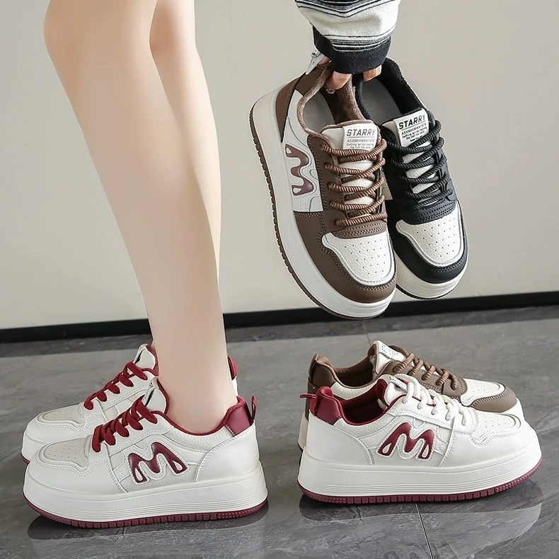 加绒厚底小白鞋秋冬季新款百搭休闲板鞋G16-1或G16-2(加绒)